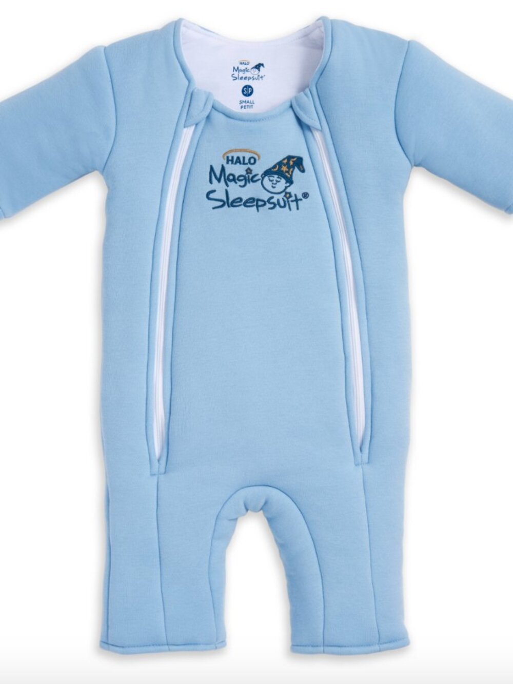 Baby Merlin’s Magic Sleepsuit Cotton Blue Small 3-6M 12-18 lbs HALO